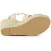 imageAllegra K Womens Espadrilles Platform Slingback Beige Wedges Sandals 9 M US