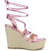 imageAllegra K Womens Espadrilles Platform Wedges Heel Lace Up SandalsPink