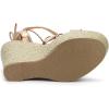imageAllegra K Womens Espadrilles Platform Wedges Heel Lace Up SandalsRose Gold