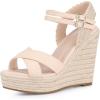 imageAllegra K Womens Espadrilles Platform Wedges Open Toe Wedge Heel SandalsBeige