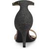 imageAllegra K Womens Glitter Ankle Strap Stiletto Heel SandalsBlack