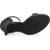 imageAllegra K Womens Glitter Ankle Strap Stiletto Heel SandalsBlack