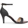 imageAllegra K Womens Glitter Ankle Strap Stiletto Heel SandalsBlack
