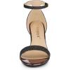 imageAllegra K Womens Glitter Ankle Strap Stiletto Heel SandalsBlack