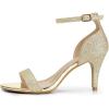 imageAllegra K Womens Glitter Ankle Strap Stiletto Heel SandalsChampagne Gold