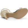 imageAllegra K Womens Glitter Ankle Strap Stiletto Heel SandalsChampagne Gold