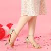imageAllegra K Womens Glitter Ankle Strap Stiletto Heel SandalsGold