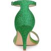 imageAllegra K Womens Glitter Ankle Strap Stiletto Heel SandalsGreen