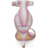 imageAllegra K Womens Glitter Ankle Strap Stiletto Heel SandalsHot Pink
