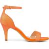 imageAllegra K Womens Glitter Ankle Strap Stiletto Heel SandalsOrange