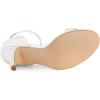 imageAllegra K Womens Glitter Ankle Strap Stiletto Heel SandalsWhite