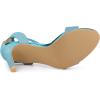 imageAllegra K Womens Glitter Ankle Strap Stiletto High Heel SandalsLake Blue
