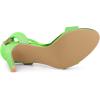 imageAllegra K Womens Glitter Ankle Strap Stiletto High Heel SandalsLime