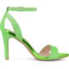 imageAllegra K Womens Glitter Ankle Strap Stiletto High Heel SandalsLime