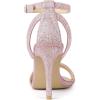 imageAllegra K Womens Glitter Ankle Strap Stiletto High Heel SandalsPink