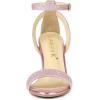 imageAllegra K Womens Glitter Ankle Strap Stiletto High Heel SandalsPink