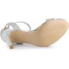 imageAllegra K Womens Glitter Ankle Strap Stiletto High Heel SandalsSilver
