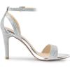 imageAllegra K Womens Glitter Ankle Strap Stiletto High Heel SandalsSilver