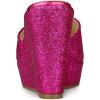 imageAllegra K Womens Glitter Platform Slip on Wedge Heels SandalsHot Pink