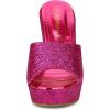 imageAllegra K Womens Glitter Platform Slip on Wedge Heels SandalsHot Pink