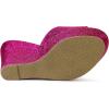 imageAllegra K Womens Glitter Platform Slip on Wedge Heels SandalsHot Pink