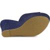 imageAllegra K Womens Glitter Platform Slip on Wedge Heels SandalsNavy Blue