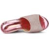 imageAllegra K Womens Glitter Platform Slip on Wedge Heels SandalsPink