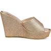 imageAllegra K Womens Glitter Platform Slip on Wedge Heels SandalsRose Gold