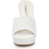 imageAllegra K Womens Glitter Platform Slip on Wedge Heels SandalsWhite