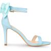 imageAllegra K Womens Heel with Bow Back Open Toe Stilettos Heels SandalsLight Blue