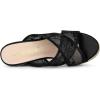imageAllegra K Womens Lace Crisscross Strap Slide Wedges Wedge Espadrilles SandalsBlack