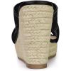 imageAllegra K Womens Lace Crisscross Strap Slide Wedges Wedge Espadrilles SandalsBlack