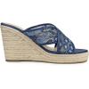 imageAllegra K Womens Lace Crisscross Strap Slide Wedges Wedge Espadrilles SandalsDeep Blue