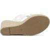 imageAllegra K Womens Lace Crisscross Strap Slide Wedges Wedge Espadrilles SandalsWhite