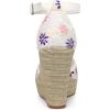 imageAllegra K Womens Lace Platform Espadrilles Wedge Heels SandalsPurple Flower