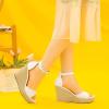 imageAllegra K Womens Lace Platform Espadrilles Wedge Heels SandalsWhite