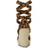 imageAllegra K Womens Lace Up Espadrilles Platform Platform Wedges SandalsLeopard