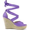 imageAllegra K Womens Lace Up Espadrilles Platform Platform Wedges SandalsPurple
