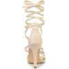 imageAllegra K Womens Lace Up Heels Stiletto High Heel SandalsBeige