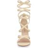imageAllegra K Womens Lace Up Heels Stiletto High Heel SandalsBeige