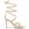 imageAllegra K Womens Lace Up Heels Stiletto High Heel SandalsBeige