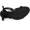 imageAllegra K Womens Lace Up Heels Stiletto High Heel SandalsBlack