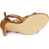 imageAllegra K Womens Lace Up Heels Stiletto High Heel SandalsBrown