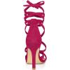 imageAllegra K Womens Lace Up Heels Stiletto High Heel SandalsHot Pink