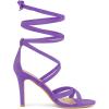 imageAllegra K Womens Lace Up Heels Stiletto High Heel SandalsPurple