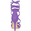 imageAllegra K Womens Lace Up Heels Stiletto High Heel SandalsPurple