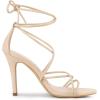 imageAllegra K Womens Lace Up Heels Strappy Stiletto Heel SandalsBeige