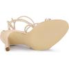 imageAllegra K Womens Lace Up Heels Strappy Stiletto Heel SandalsBeige