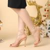 imageAllegra K Womens Lace Up Heels Strappy Stiletto Heel SandalsBeige