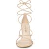 imageAllegra K Womens Lace Up Heels Strappy Stiletto Heel SandalsBeige